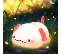 Axolotl Veilleuse Pour Enfant - Lampe Axolotl À Intensité Variable - Minuterie - Contrôle Tactile - Veilleuse En Silicone - Rechargeable Par Usb - Jolie Lampe Avec De Petites Oranges Pour Décoration