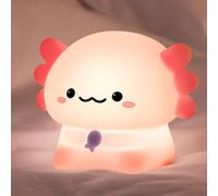 Axolotl Veilleuse pour enfants, en silicone de qualité alimentaire pour bébé, 3 niveaux à intensité variable, veilleuse rechargeable 30 minutes, veilleuse portable pour enfants