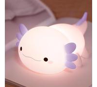 Axolotl Veilleuses Pour Enfants, Veilleuse Animal En Silicone À Intensité Variable, Veilleuse Bébé De Chevet Tactile Rechargeable Mignonne, Décoration De Chambre De Bébé[Vei9270082]