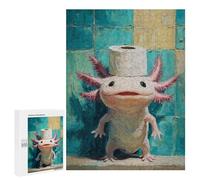 Axolotl with Toilet Paper Hat-1 Puzzle 1000 Pièces Educa Jouet en Bois Cadeau Unique Décoration Intérieure Jeu Éducatif Challenge Toy Adultes Et Enfants À Partir De 14 Ans 500 PCS