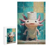 Axolotl with Toilet Paper Hat-1 Puzzle 1000 Pièces Educa Jouet en Bois Cadeau Unique Décoration Intérieure Jeu Éducatif Challenge Toy Adultes Et Enfants À Partir De 14 Ans 1000 PCS