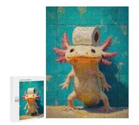 Axolotl with Toilet Paper Hat Puzzle 1000 Pièces Educa Jouet en Bois Cadeau Unique Décoration Intérieure Jeu Éducatif Challenge Toy Adultes Et Enfants À Partir De 14 Ans 500 PCS