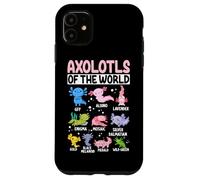 Axolotls du Monde GFP Albino Lavender Enigma Mosaic Silv Coque pour iPhone 11
