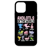 Axolotls du Monde GFP Albino Lavender Enigma Mosaic Silv Coque pour iPhone 12 Mini