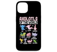 Axolotls du Monde GFP Albino Lavender Enigma Mosaic Silv Coque pour iPhone 13