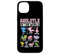 Axolotls du Monde GFP Albino Lavender Enigma Mosaic Silv Coque pour iPhone 14 Plus