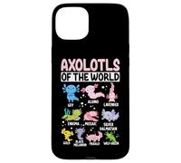 Axolotls du Monde GFP Albino Lavender Enigma Mosaic Silv Coque pour iPhone 15 Plus