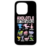 Axolotls du Monde GFP Albino Lavender Enigma Mosaic Silv Coque pour iPhone 15 Pro