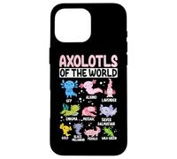 Axolotls du Monde GFP Albino Lavender Enigma Mosaic Silv Coque pour iPhone 16 Pro Max