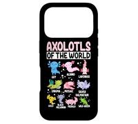 Axolotls du Monde GFP Albino Lavender Enigma Mosaic Silv Coque pour iPhone 17 Pro