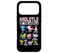 Axolotls du Monde GFP Albino Lavender Enigma Mosaic Silv Coque pour iPhone 17 Pro Max