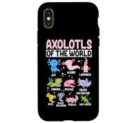 Axolotls du Monde GFP Albino Lavender Enigma Mosaic Silv Coque pour iPhone X/XS