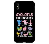 Axolotls du Monde GFP Albino Lavender Enigma Mosaic Silv Coque pour iPhone XS Max