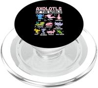 Axolotls du Monde GFP Albino Lavender Enigma Mosaic Silv PopSockets PopGrip pour MagSafe