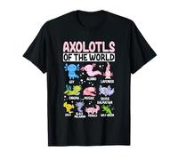 Axolotls du Monde GFP Albino Lavender Enigma Mosaic Silv T-Shirt