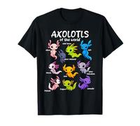 Axolotls du Monde, œuvre d'art Kawaii, Adorable Axolotl T-Shirt