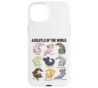 Axolotls of The World Axolotl Morphs Chart Art éducatif Coque pour iPhone 15 Plus