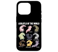 Axolotls of The World Axolotl Morphs Chart Art éducatif Coque pour iPhone 16 Pro