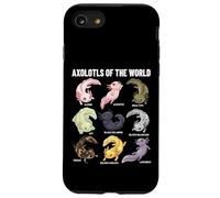 Axolotls of The World Axolotl Morphs Chart Art éducatif Coque pour iPhone SE (2020) / 7/8