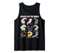 Axolotls of The World Axolotl Morphs Chart Art éducatif Débardeur