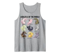 Axolotls of The World Axolotl Morphs Chart Art éducatif Débardeur