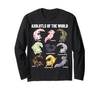 Axolotls of The World Axolotl Morphs Chart Art éducatif Manche Longue
