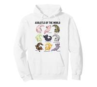 Axolotls of The World Axolotl Morphs Chart Art éducatif Sweat à Capuche