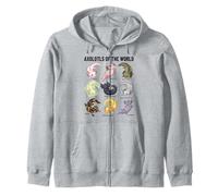 Axolotls of The World Axolotl Morphs Chart Art éducatif Sweat à Capuche