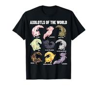 Axolotls of The World Axolotl Morphs Chart Art éducatif T-Shirt