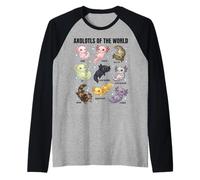 Axolotls of The World - De Jolis Axolotls morphes pour Les Amoureux de la Science Manche Raglan