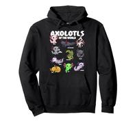 Axolotls of The World Races Animal Lover Cute Axolotl Sweat à Capuche