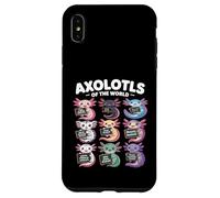 Axolotls of The World T-Shirt éducatif Kawaii Axolotl Coque pour iPhone XS Max