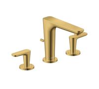 hansgrohe AXOR Citterio C robinetterie de lavabo 3 trous 125, avec vidage à tirette, 49060990, Couleur: Optique en or poli