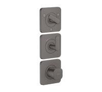 Hansgrohe Axor Citterio C module thermostat 380/120, 49710340 sans structure, chrome noir brossé, encastré, avec rosaces