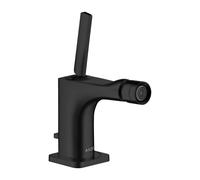 hansgrohe AXOR Citterio E Mitigeur monocommande de bidet avec garniture de vidage, 36120670, Couleur: noir mat