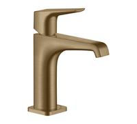 hansgrohe AXOR Citterio E mitigeur monocommande de lavabo 125 avec béqu'ille sans garniture de vidage, 36111140, Couleur: Bronze brossé