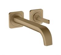hansgrohe AXOR Citterio E Mitigeur monocommande de lavabo encastré avec rosaces pour montage mural, 36106140, Couleur: Bronze brossé
