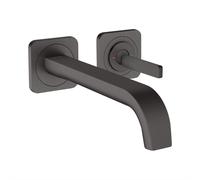 Hansgrohe Axor Citterio E Mitigeur monocommande de lavabo encastrÃ© avec rosaces pour montage mural, Coloris: Chrome noir brossÃ© - 36106340