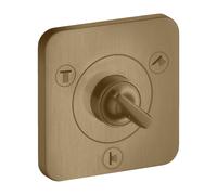 Hansgrohe Axor Citterio E Trio/Quattro Vanne d'arrÃªt et de commutation encastrÃ©e 12 x 12, Coloris: Bronze brossÃ© - 36772140