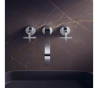 hansgrohe Axor Citterio set de finition 39143000 encastrable 3 trous mitigeur lavabo , avec poignées croisées, chromé