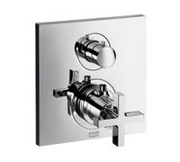 Hansgrohe Axor Citterio thermostat encastrÃ© avec vanne d'arrÃªt/changeur, poignÃ©es transversales, 2 consommateurs, Coloris: chrome - 39725000