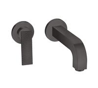 hansgrohe AXOR Citterio Mitigeur de lavabo, finition losange, encastré, saillie 220mm, garniture découlement non verrouillable, 39181340, Couleur: Chrome noir brossé