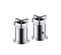 hansgrohe Axor Citterio kit de finition 39480000 Robinetterie de bord de baignoire 2 trous, avec thermostat, poignées en croix, chromé