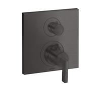 hansgrohe AXOR Citterio thermostat encastré avec robinet d'arrêt, béqu'illes, 1 consommateur, 39700340, Couleur: Chrome noir brossé