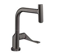 Hansgrohe Axor Citterio DN15 Mitigeur monocommande de cuisine Select 230 avec bec extractible, Coloris: Chrome noir brossÃ© - 39861340
