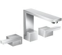 Hansgrohe Mitigeur lavabo Axor Edge 46051000 3 trous chromé taille diamant bonde push‑open 173 mm