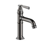hansgrohe AXOR Mitigeur monocommande de lavabo Montreux 100, sans vidage escamotable, saillie 142mm, 16516330, Couleur: Chrome noir poli