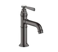 hansgrohe AXOR Mitigeur monocommande de lavabo Montreux 100, sans vidage escamotable, saillie 142mm, 16516340, Couleur: Chrome noir brossé