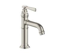 hansgrohe AXOR Mitigeur monocommande de lavabo Montreux 100, sans vidage escamotable, saillie 142mm, 16516800, Couleur: Acier inoxydable Optic