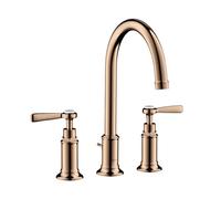 hansgrohe AXOR Mitigeur lavabo 3 trous Montreux 180, vidage escamotable, béqu'illes, projection 175mm, 16514300, Couleur: Rouge poli or